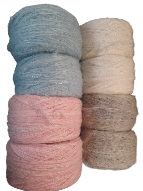 Alpaka- ja kidmohäärisisaldusega efektlõngad - 1 kg kott