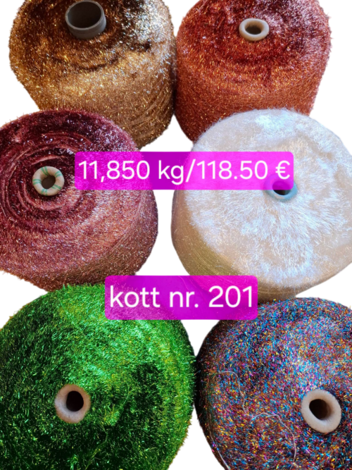 karvane 11,850 kott 201-Photoroom Karvased lurexlõngad 11,850 kg - kott nr. 201