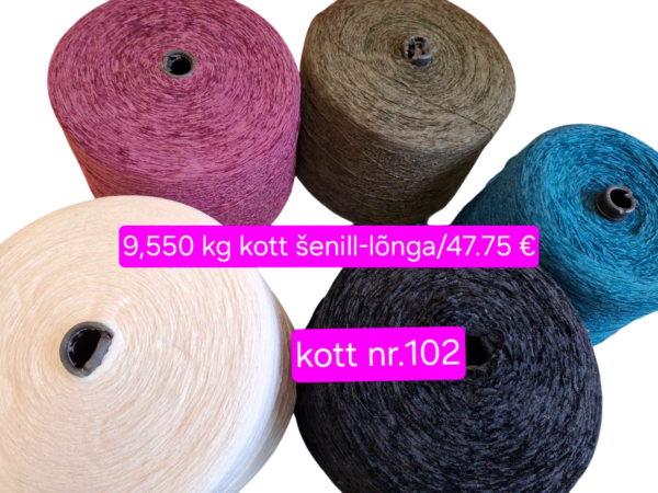 šenill 102-Photoroom Šenill-lõngad 9,550 kg – kott nr. 102