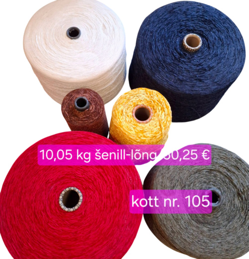 šenill 105-Photoroom Šenill-lõngad 10,05 kg - kott nr. 105