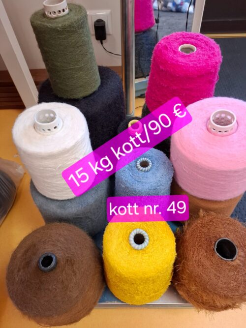 15 kg kott karvased lõngad - kott nr. 49