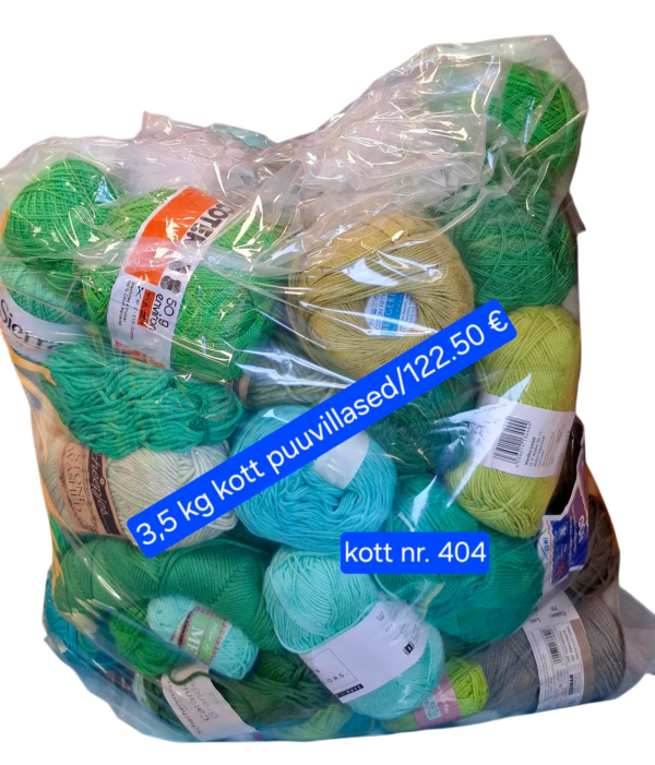 pv roheline 404-Photoroom Puuvillane heegelniit /lõng 3,5 kg kott- kott nr. 404